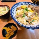 力餅 - 他人丼と味噌汁