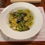 The old spaghetti factory - 大葉薫る野菜と海老と小柱のジェノベーゼ