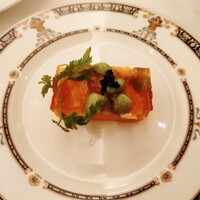 南蛮 銀圓亭 - エビと枝豆のゼリー寄せ