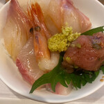 食べるお宿 浜の湯 - 朝食　朝から自分で作る海鮮丼✨