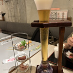 京都タワーサンドバル - タワービール1000円＆茶美豚燻製三種盛