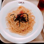 ITALIAN TOMATO Cafe Jr. - 令和5年8月 ランチタイム
                        本日のパスタセット 780円
                        たらこの和風パスタ、野菜サラダ、ピーチティー