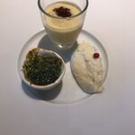フランス料理 ル・クール - アミューズ3種盛(ドルチェドリームのムース、ツブ貝のブルゴーニュ風、ブランダード)