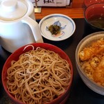 そば処 神門 - 割子そばとミニ天丼のセット