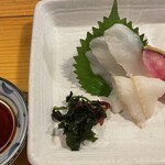 Umihe - 本日のお造り(979円)のサメガレイ