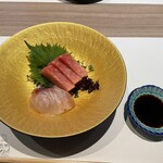Sushi To Nihonryouri Shinjuku Yonegami - 【ランチ】鮨x日本料理 お昼の寿司会席
                        旬のお造り2種