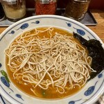 らあめん渋英 - 替玉 平打ち麺 想像よりも細い