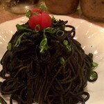 水色食堂 - ヤリイカのイカ墨ソース(スパゲッティーニ)
