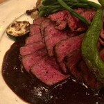 水色食堂 - 宮崎県産牛内もも肉のロースト（塩漬けレモンとフォンドヴォーのソース）