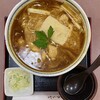 丸三そば - 「揚げ餅(1個)入りカレー南蛮そば」@850＋「そば大盛り」@200＋「チーズ入り」@100＝1150円