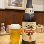 四川 郷土菜 シャンバァロウ - キリンビール一番搾り(中ビン) 700円