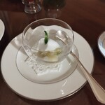 ラ・メール - アヴァンデセールはメロンのジュレかフロマージュから選ぶ。