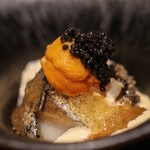 割烹 Kugi - アワビのクリームソース掛け