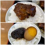ドッグラン&カフェ そよ風 - 上 猪肉
下 煮卵 椎茸