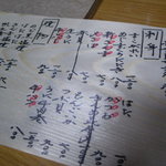 ふく田 - メニュー