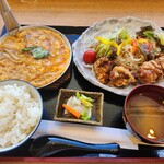 かしわ屋源次郎 ソラリアプラザ店 - 唐揚げ玉子膳