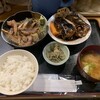 博多魚がし - ごまサバ定食:1300円(写真撮り忘れてごまサバかき回して、アラ煮に少し箸を付けちゃってからの写真です)