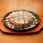 Okonomiyaki set (with salad and drink)
