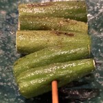 根津 焼鳥 照隅 - 沖縄産丸オクラ