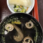 開盛庵 - 肝吸と漬物