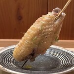 根津 焼鳥 照隅 - ライムの皮とは杉本さんらしく斬新です！