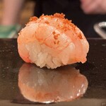 登喜和鮨 - 佐渡赤泊産 南蛮海老と殻のペーストと味噌