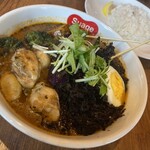 Soup Curry Suage Tenjin - 牡蠣ニラスープカレー＋ブロッコリー辛さ５