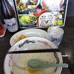 中華麺房 東龍 - 勿論綺麗✨に完飲❗完食❗❗二本目は「アサヒスーパードライ」(*´艸｀*)