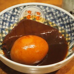 五條名驛 - 味噌おでん（玉子、こんにゃく）