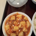 小林家 - 小皿（麻婆豆腐）、デザート