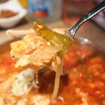 韓国料理 スジャ食堂 - ユッケジャンクッパの具