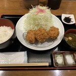Katou Gyuu Niku Ten Shibutsuu - ミックスフライ定食 1,300円