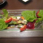 コウジイガラシ オゥレギューム - 冷たい前菜：「野菜のブレッセ　三色の野菜のソース」