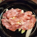 コロムビア - ネギの上に肉(豚)