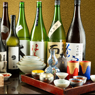 Approximately 30 types of sake selected by the owner! There are alcoholic beverages that are difficult to drink in Kyoto.