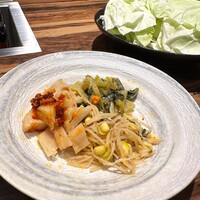 黒毛和牛ヘレ肉専門店 炭火焼肉 りきちゃん 北浜店 - ナムル3種（1,600円）