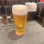 香氣　四川麺条  - サービスエビス生ビール290円