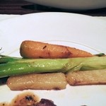 ＴＲＡＴＴＯＲＩＡ　ＳＣＡＣＣＯＭＡＴＴＯ - 付け合せの野菜。