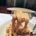 ＴＲＡＴＴＯＲＩＡ　ＳＣＡＣＣＯＭＡＴＴＯ - タリアッテレ。手打ちパスタでした。