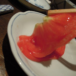 新料理 都留野 - 薄切りトマト喰らう
