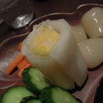 新料理 都留野 - 漬物盛り合せ　ズームアップ