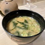 蛇乃目鮨 - 特上にぎり　3,500円　セットの味噌汁