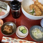 Toshioka - えびと穴子の天おろし“細うどん” ＋ ミニマグロたたき丼