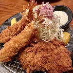 とんかつ玉藤 - えび2ひれ2定食です