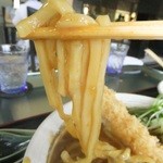 鬼はそと福はうち - １日２０食限定　極厚角煮・海老天・温玉入りカレーうどん　１４００円　うどん　【　２０１３年８月　】　