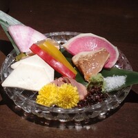 焼鳥  吉祥 - 地鶏刺し身盛り合わせ