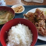 うどんと丼 ふる里 - 唐揚げ(小)定食