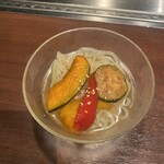 天空焼肉 星遊山 - 夏野菜冷麺