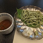 柚木元 - 桑の葉のうどん 途中の写真ですいません