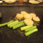 お好み焼き てんご - ホタテとアスパラ